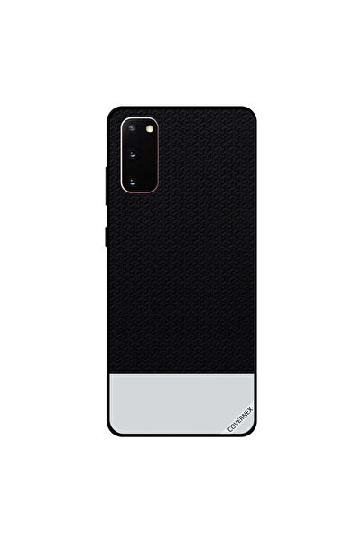 Covernex غطاء حماية لهاتف سامسونج جالكسي S20 بنقشة جلد أسود وسبيكة