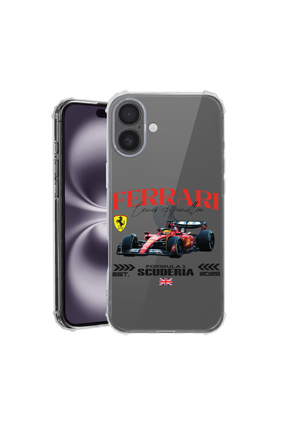 bestcase ® Carcasă antișoc pentru Apple iPhone 16, Ferrari Scuderia Formula 1...
