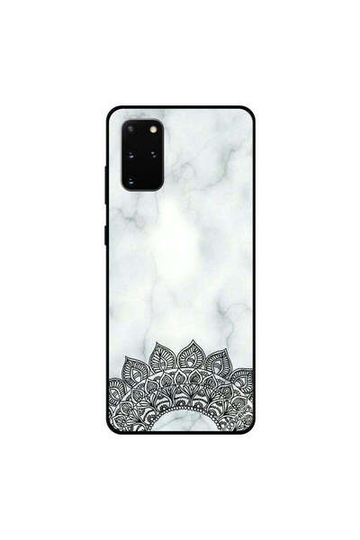 Covernex غطاء حماية سامسونج جالكسي S20 بلس بنقشة زهرة سوداء ورخامية بيضاء