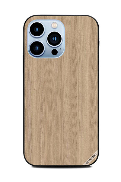 Covernex غطاء حماية لهاتف Apple iPhone 13 Pro بني فاتح بنمط خشبي عادي