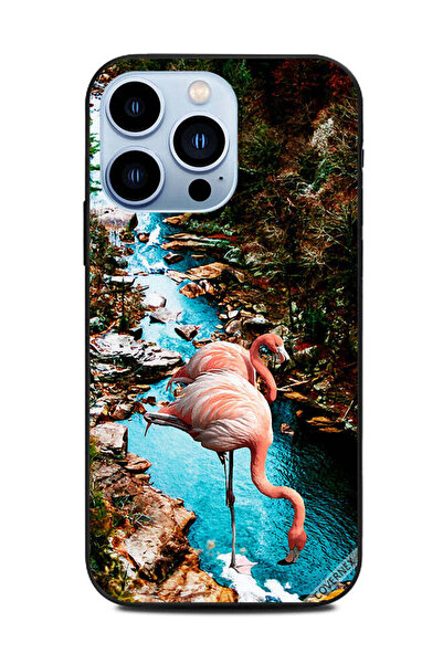 Covernex غطاء حماية لهاتف Apple iPhone 13 Pro بتصميم طائر الفلامنغو ومياه الشرب