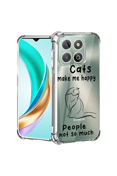 bestcase ® Αντικραδασμική θήκη για Honor 200 Smart, γάτες και άνθρωποι, 19250...