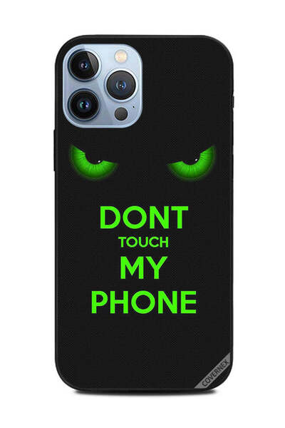 Covernex غطاء حماية لهاتف Apple iPhone 13 Pro Max - لا تلمس هاتفي - عيون خضراء