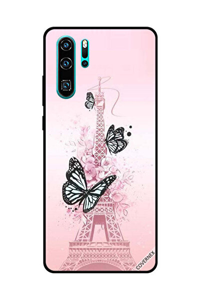 Covernex غطاء حماية لهاتف هواوي بي 30 برو - فراشات سوداء على برج إيفيل