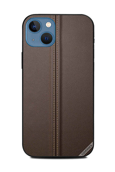 Covernex غطاء حماية لهاتف Apple iPhone 13 Line من الجلد البني المتوسط
