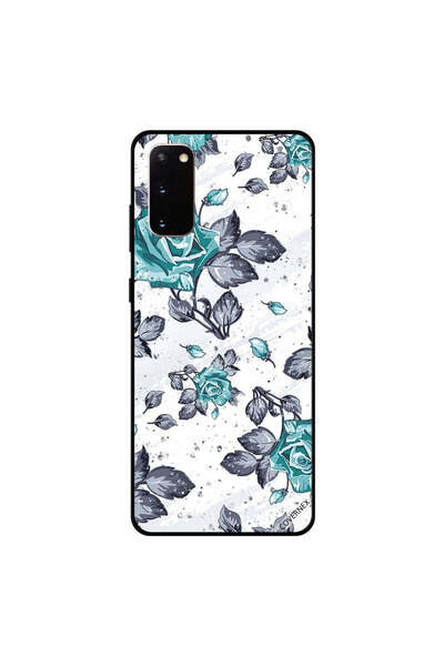Covernex غطاء حماية لهاتف سامسونج جالاكسي S20 برسومات فنية على شكل زهرة خضراء...