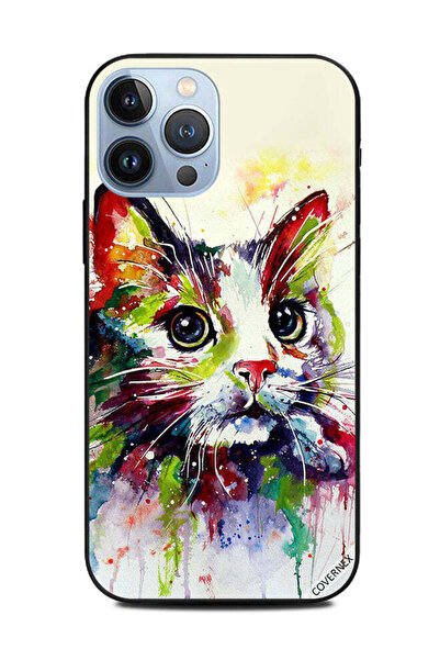Covernex غطاء حماية لهاتف Apple iPhone 13 Pro Max - رسمة قطة فنية
