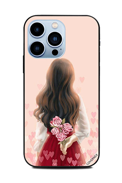 Covernex غطاء حماية لهاتف Apple iPhone 13 Pro فتاة تخفي الزهور