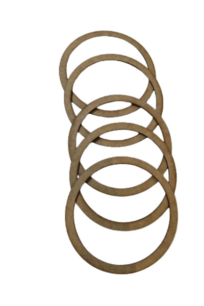 Woodext Set de 5 scripete din MDF brut, fără șuruburi, cu diametrul de 30 cm,...