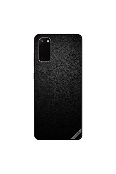 Covernex غطاء حماية لهاتف سامسونج جالكسي S20 بنمط جلدي أسود داكن
