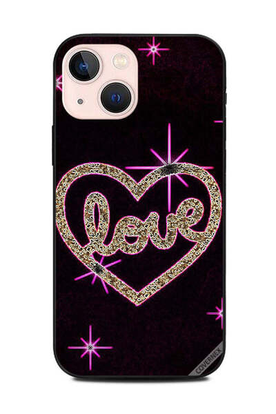 Covernex غطاء حماية لهاتف Apple iPhone 13 Mini بإطار وردي على شكل قلب