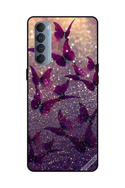 Covernex غطاء حماية لهاتف Oppo Reno 4 Pro بنقشة فراشات لامعة