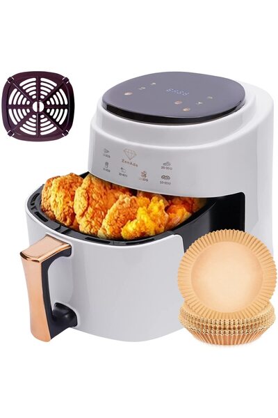 ZenAde ™ Air Fryer, 2400W, 8L Capacity, Adjustable Temperature 80-210°C, Timer 60 min, Digital Tou