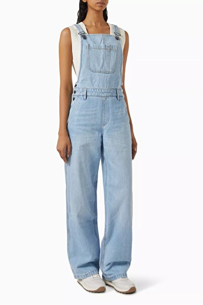 12storeez Denim Women's Jumpsuit, Adjustable Straps, Pockets and Mold Protect...