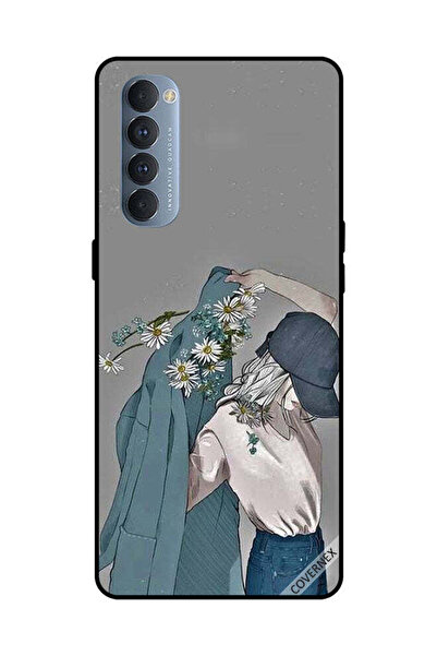 Covernex Protective Case Cover For Oppo Reno 4 Pro Cap Girl Wearing Floral Coat