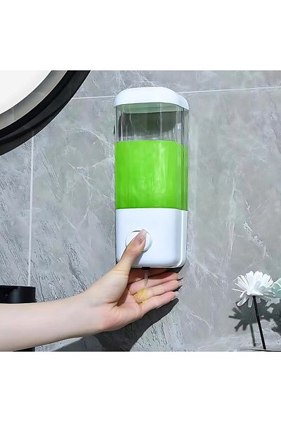 AKC 500ml Wall Mounted Manual Soap Dispenser – ABS Plastic Hand Wash, Foam or Liquid Soap Dispenser
