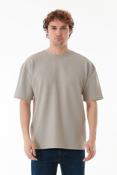 Fulla Moda Basic T-shirt με Γιακά Crew