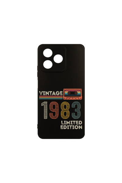 bestcase ® Husa Slim Silicon pentru Xiaomi Redmi 13, 1983 - Vintage Tape, 192...