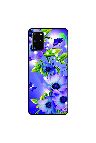 Covernex غطاء حماية لهاتف سامسونج جالكسي S20 بلس بنقشة فراشات وزهور زرقاء