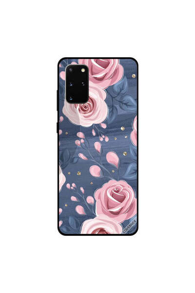 Covernex غطاء حماية لهاتف سامسونج جالكسي S20 بلس بنقشة ورود وردية وأوراق رماد...