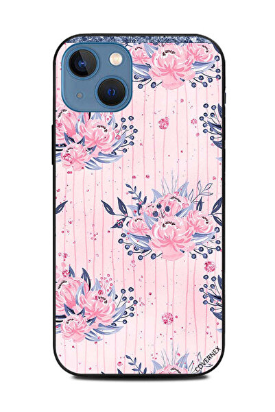 Covernex غطاء حماية لهاتف Apple iPhone 13 بنقشة زهور وردية