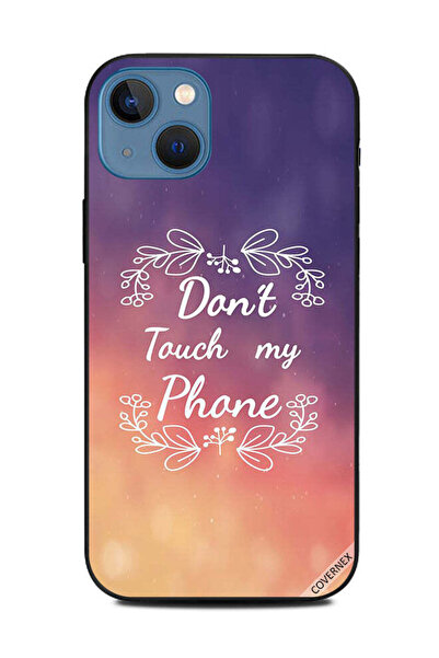 Covernex غطاء حماية لهاتف أبل آيفون 13 - لا تلمس هاتفي - أبيض - زهور