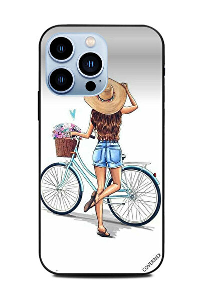 Covernex غطاء حماية لهاتف Apple iPhone 13 Pro فتاة مع دراجة