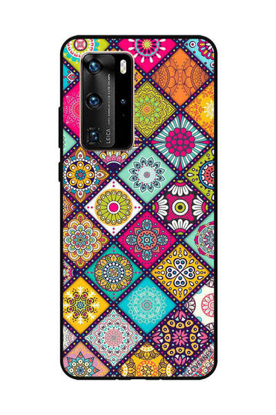 Covernex غطاء حماية لهاتف هواوي بي 40 برو بنقشة زهور متعددة الأشكال