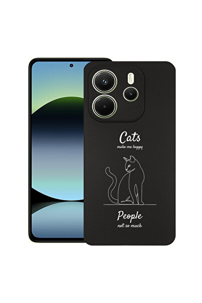 bestcase ® Husă Slim Silicon pentru Xiaomi Redmi Note 14 5G, Pisicile Mă Fac ...