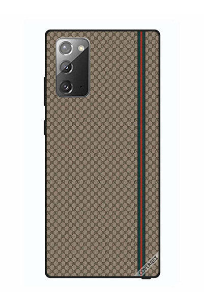 Covernex غطاء حماية لهاتف سامسونج جالكسي نوت 20 بخطوط حمراء وخضراء على نمط بني