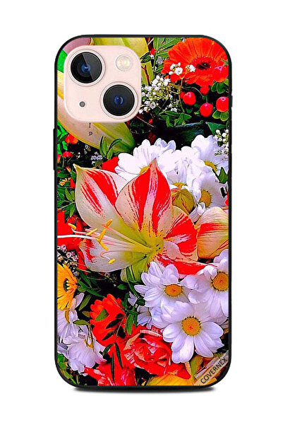 Covernex غطاء حماية لهاتف أبل آيفون 13 ميني - زهور متعددة الألوان