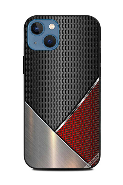 Covernex غطاء حماية لهاتف أبل آيفون 13 بنمط سرقة باللونين الأحمر والرمادي