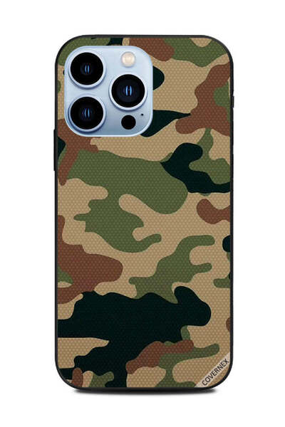 Covernex غطاء حماية لهاتف Apple iPhone 13 Pro مصنوع من الجلد بنمط تمويه