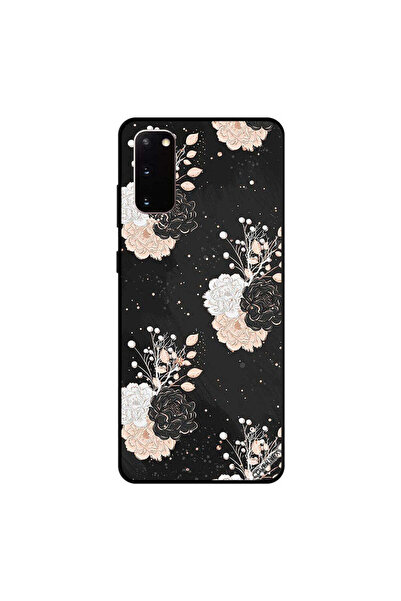 Covernex Samsung Galaxy S20 Case Cover White Black Cream Color FLowers