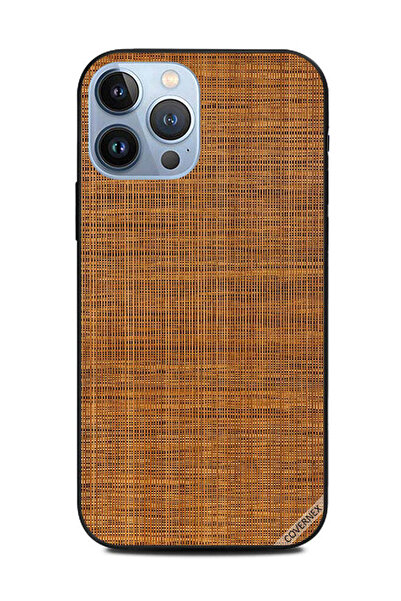 Covernex غطاء حماية لهاتف Apple iPhone 13 Pro Max بنمط خيط بني