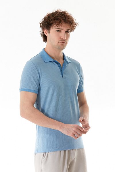 Fulla Moda Tricou cu gât polo cu jumătate de nasturi cu modele geometrice