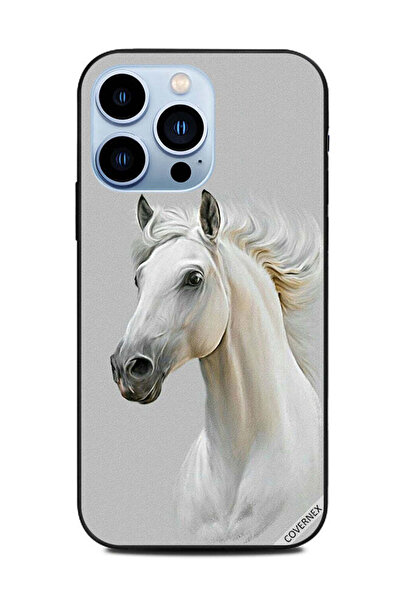 Covernex غطاء حماية لهاتف Apple iPhone 13 Pro - حصان أبيض لطيف