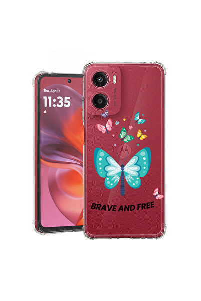 bestcase ® Удароустойчив калъф за Motorola Moto G05, Пеперуди, 1926357 AS 1847