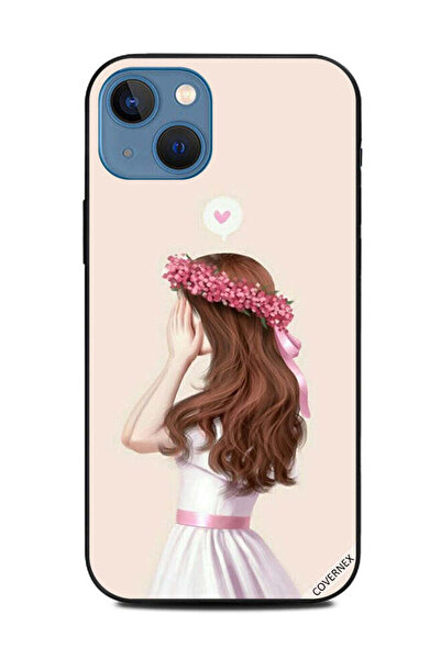 Covernex غطاء حماية لهاتف Apple iPhone 13 فتاة جميلة تخفي وجهها