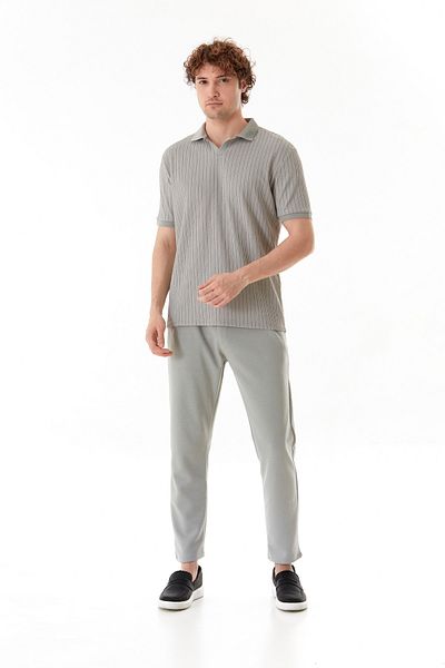 Fulla Moda Μπλούζα Jacquard με Πόλο Γιακά