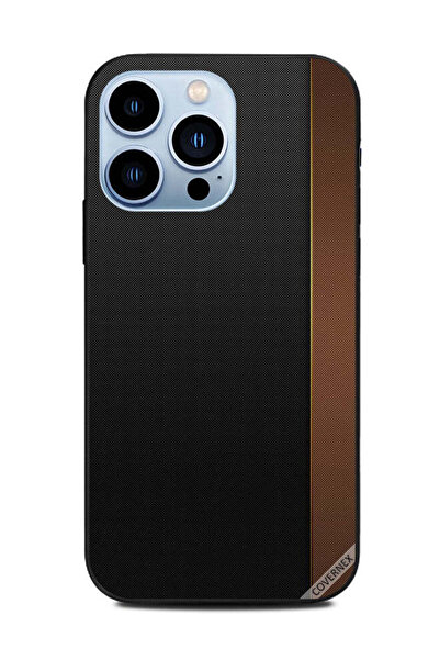 Covernex غطاء حماية لهاتف Apple iPhone 13 Pro بنمط جلدي بني وأسود
