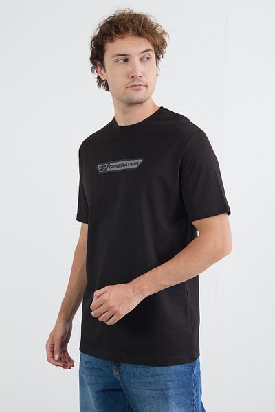Fulla Moda Μπλουζάκι με ανάγλυφο γράμμα γενιάς
