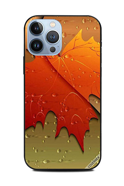 Covernex غطاء حماية لهاتف Apple iPhone 13 Pro Max قطرات الماء على أوراق الخريف