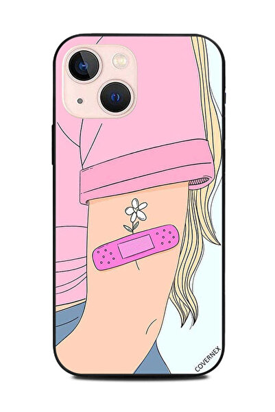 Covernex غطاء حماية لهاتف أبل آيفون 13 ميني - زهرة على شكل إصابة آرام