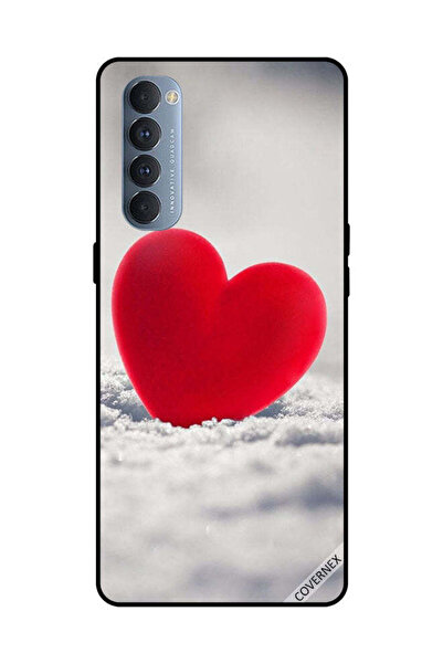 Covernex غطاء حماية لهاتف Oppo Reno 4 Pro بتصميم قلب أحمر جميل
