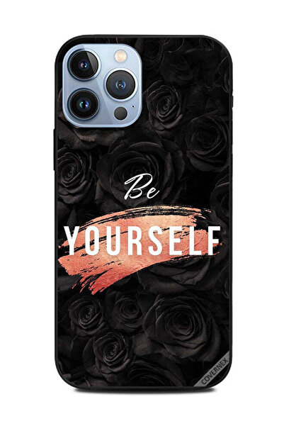 Covernex غطاء حماية لهاتف أبل آيفون 13 برو ماكس - كن نفسك - ورود سوداء