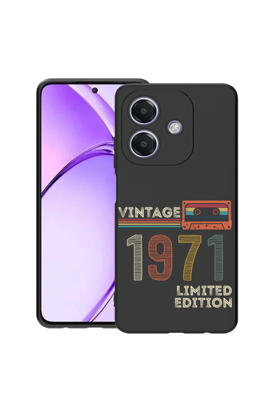 bestcase ® Husa Slim Silicon pentru OPPO A60 5G / A40M / A40, 1971 - Vintage ...