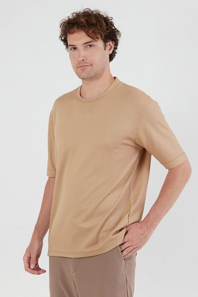 Fulla Moda Βασικό μπλουζάκι Jacquard Crew Neck