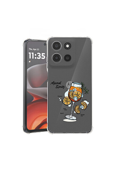 bestcase Husă antișoc pentru Motorola Edge 60 Pro cu design Aperol Spritz, 20...