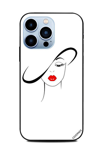 Covernex Protective Case Cover For Apple iPhone 13 Pro Hat Girl Vector Art